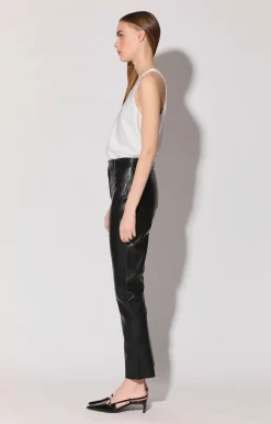 Walter Baker Yvette Pant, Black - Leather^Women Leather | Bottoms