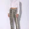 Walter Baker Yvette Pant, Grey Snake - Leather^Women Leather | Bottoms