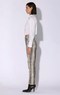 Walter Baker Yvette Pant, Grey Snake - Leather^Women Leather | Bottoms