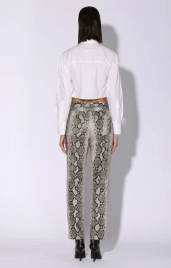Walter Baker Yvette Pant, Grey Snake - Leather^Women Leather | Bottoms